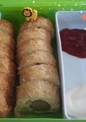 Foto resep Roti Gulung Sosis Keju💘