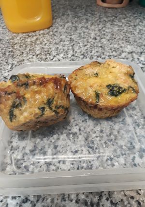 Una foto de Muffins salados de arroz y espinaca #SinHarina