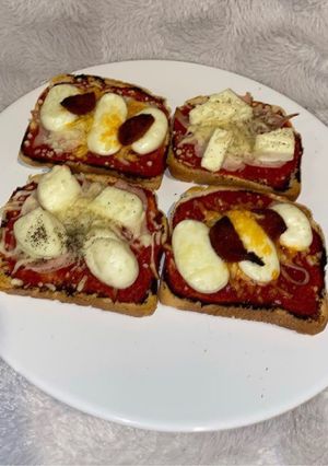 Une photo de Pain de mie pizza