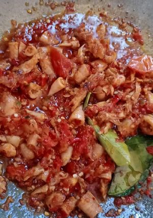 Foto resep Sambal Cumi Asin Mercon