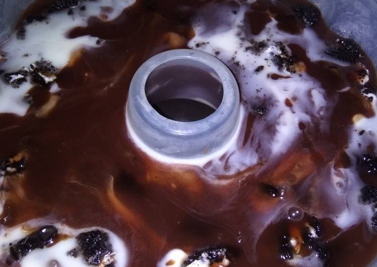 Bumbu Pudding oreo nutrijell mix vla | Langkah Membuat Pudding oreo nutrijell mix vla Yang Enak Dan Lezat