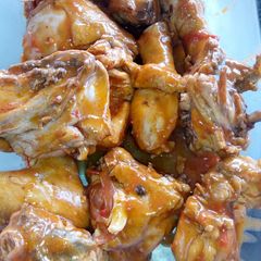 Braised chicken forestiere A picture of Braised chicken forestiere.