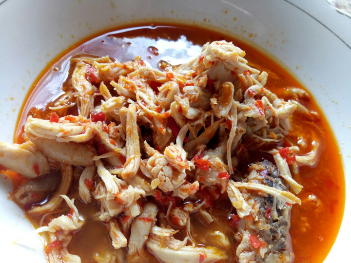 Resep Ayam suwir pedas manis Anti Gagal