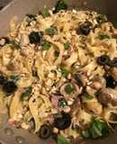 Fetuccini con crema y sorpresas