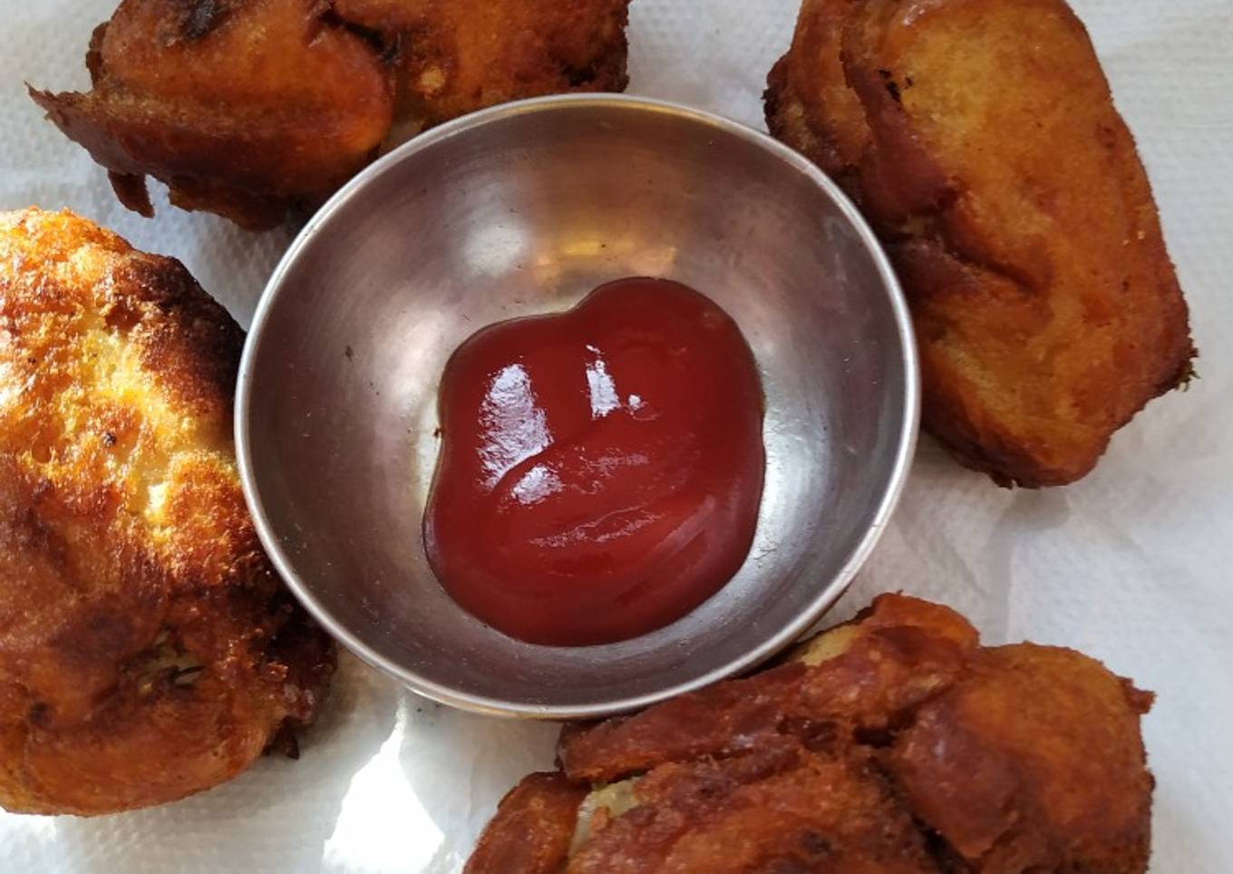 Slices of bread for rolls