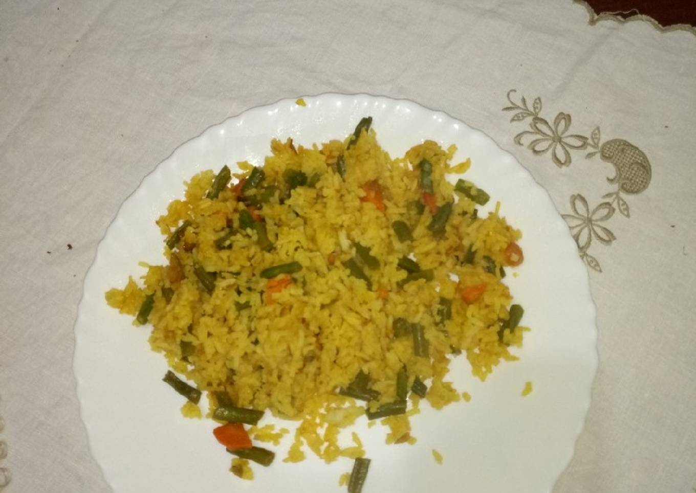 Fried VegetableTumeric Rice
