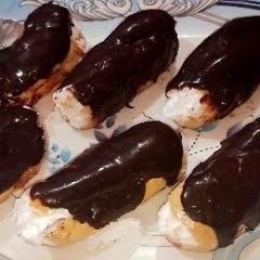 A picture of Chocolate eclairs.