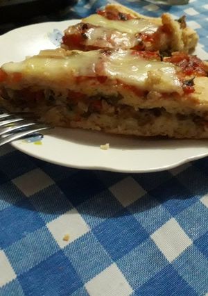 Una foto de Pizza rellena de verduras 😍
