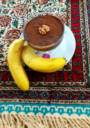 عکسی از دستور 🍌دسر فوری موز و شکلات با سه قلم ماده 🍌