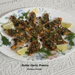 A picture of Butter Garlic Prawns 🍤 – Valentine Special ❤️.