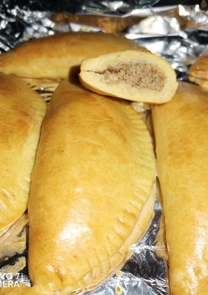 A picture of Meat pies #bakedsnacks.