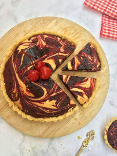 Foto resep Red velvet cheese brownie Pie