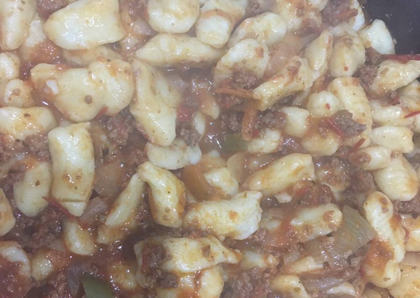 Ñoquis de papas 🥔 con salsa Boloñesa