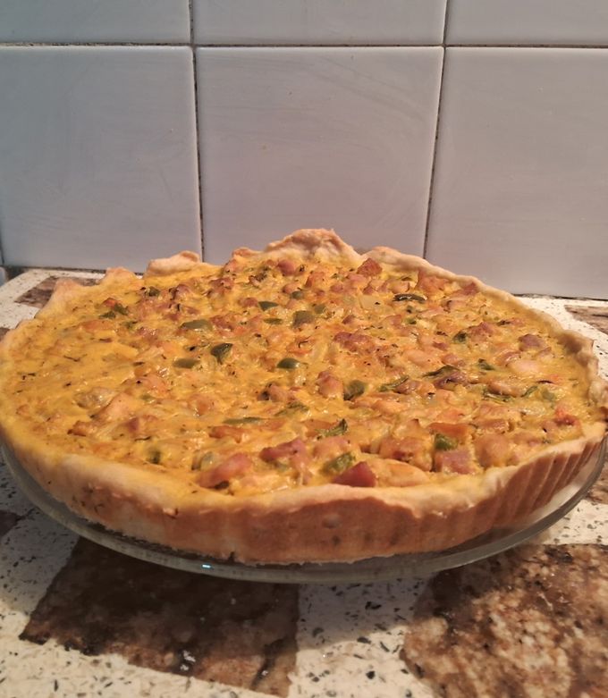 Una foto de Tarta cremosa de pollo y zapallo 🍗