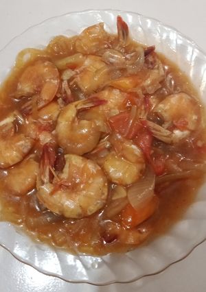 Foto resep Tumis udang saos asam manis