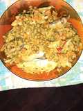 Pejerrey con arroz al curry