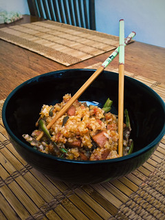 A picture of Spam Fried Rice.