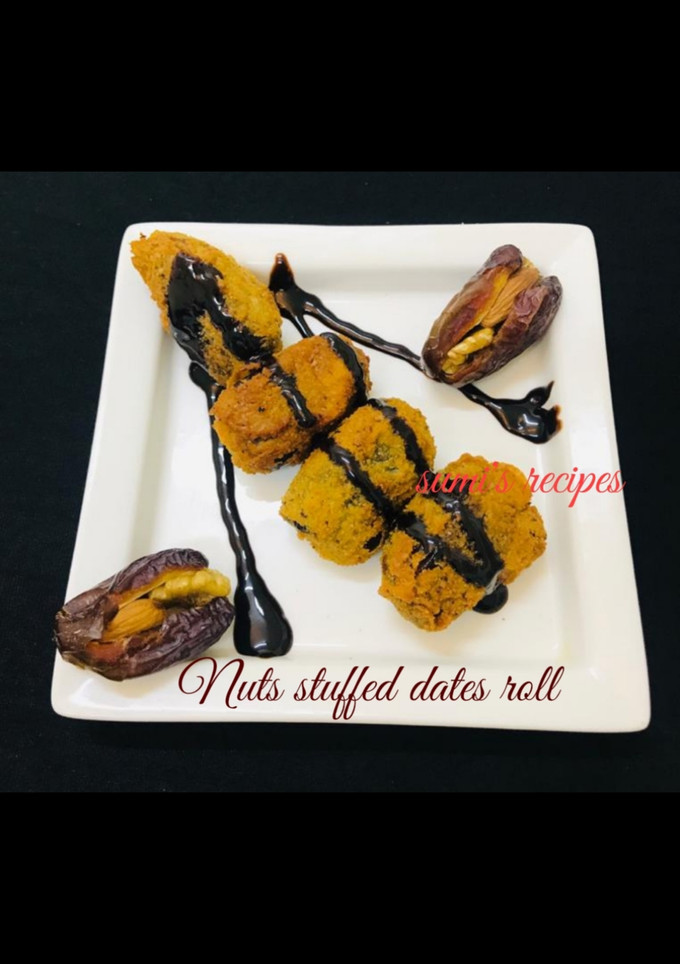 டேட்ஸ் நட்ஸ் ரோல் (Dates nuts roll recipe in tamil) செய்முறை முக்கிய புகைப்படம்