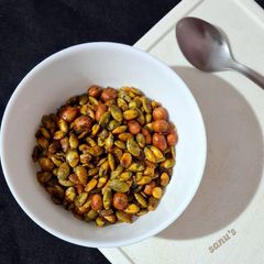 A picture of Masala Roasted Pumpkin Seeds With Peanuts.