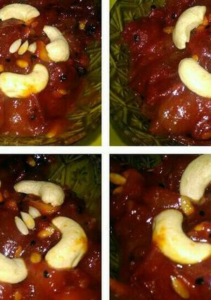 A picture of Navratan tomato tangy chutney.