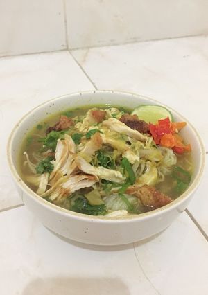 Foto resep Soto ayam kuah bening seger