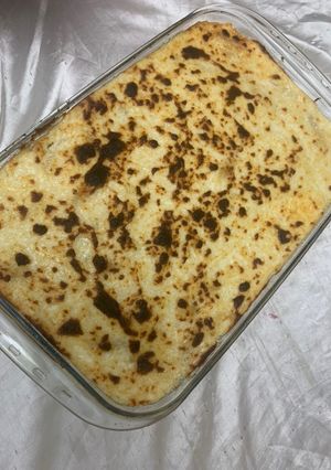 صورة لوصفة معكرونه بشاميل بالجبنه