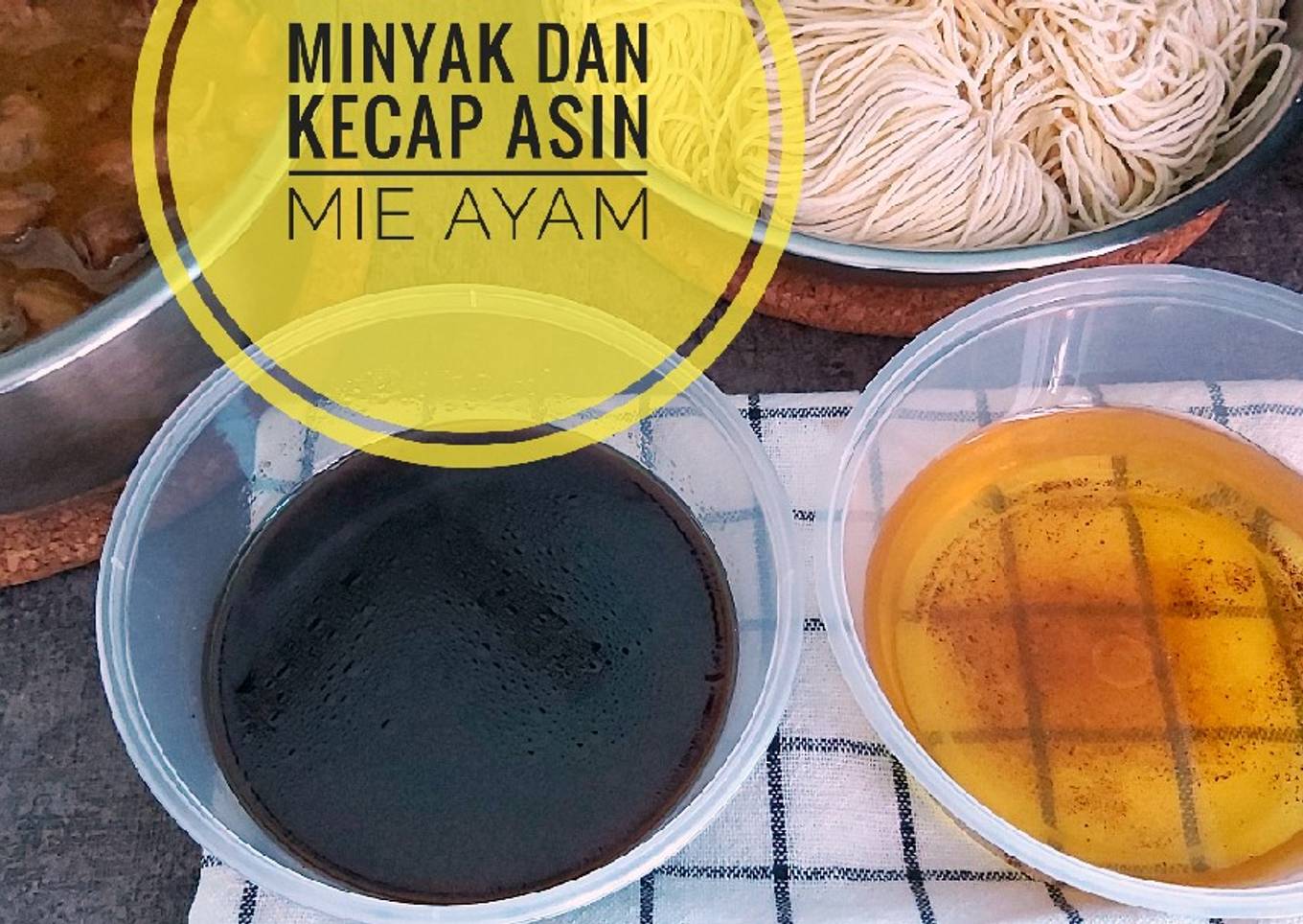 Bikin minyak dan kecap asin mie ayam