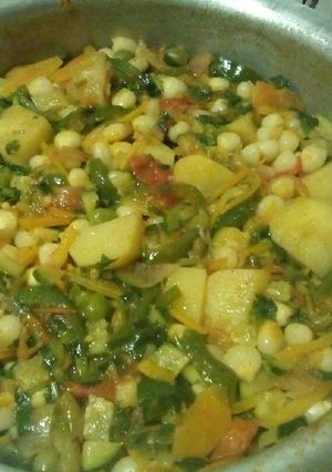 A picture of Green maize,Mixed veggies # vegetable contest.