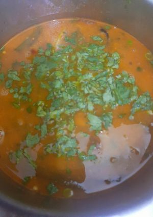 A picture of Tomato Sindhi kadhi.