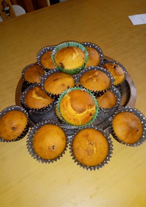 Una foto de Muffins con chispitas de chocolate