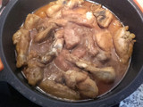 Pollo a la cerveza con almendras