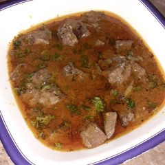 A picture of Kaleji Masala.