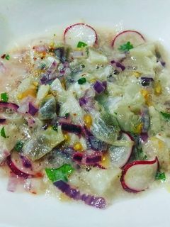Una foto de Ceviche de mero a mi manera