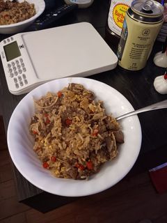 A picture of BBQ Fried Rice.