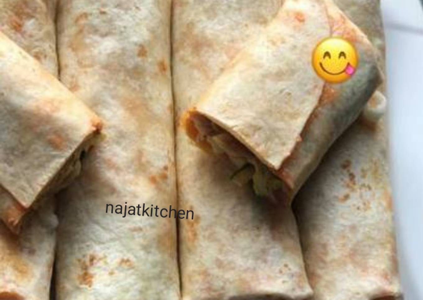 Mince And cheese tortilla wrap