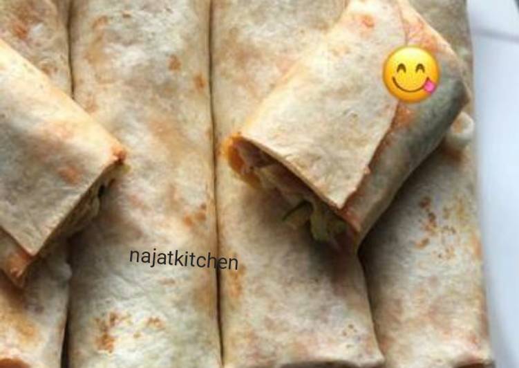 Simple Way to Make Perfect Mince And cheese tortilla wrap | Simple Recipe For Two