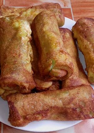 Foto resep Roti Tawar Gulung isi Sosis