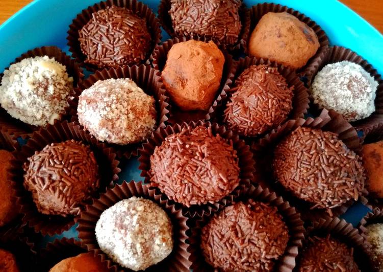 Trufas dos chocolates (muy fáciles y ricas) 💯🎂