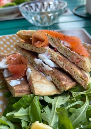 Une photo de Blinis fourrés au saumon fumé