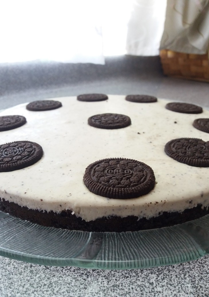 Una foto de Cheesecake de galletas oreo
