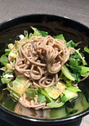 青江菜胡麻涼麵 的食譜成品照片