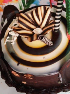 A picture of Zebra Chocolate Cake.