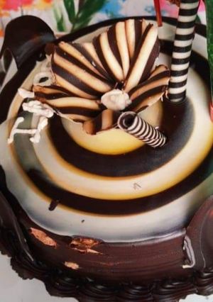 A picture of Zebra Chocolate Cake.
