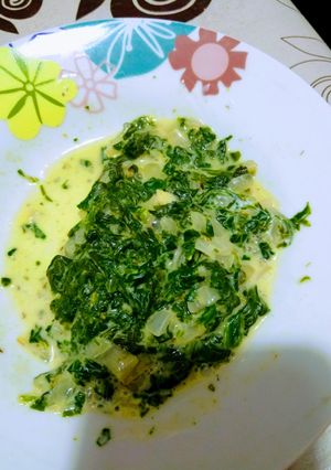 Una foto de Espinacas a la "crema" light