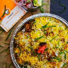 Mutton biryani A picture of Mutton biryani.