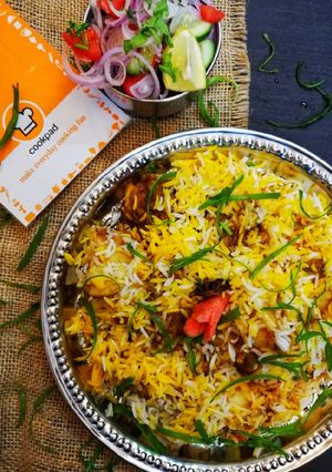 A picture of Mutton biryani.
