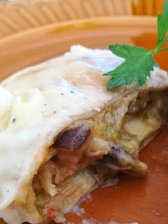 Una foto de Creps de shiitake y langostinos 🦐