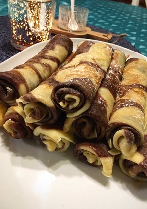 Une photo de Crêpes marbrées 🍫