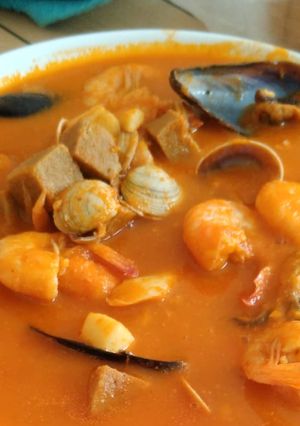Una foto de Sopa de marisco