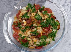 Hình của món Xôi Lạp Xưởng Siêu Tốc Bằng Lò Vi Sóng.